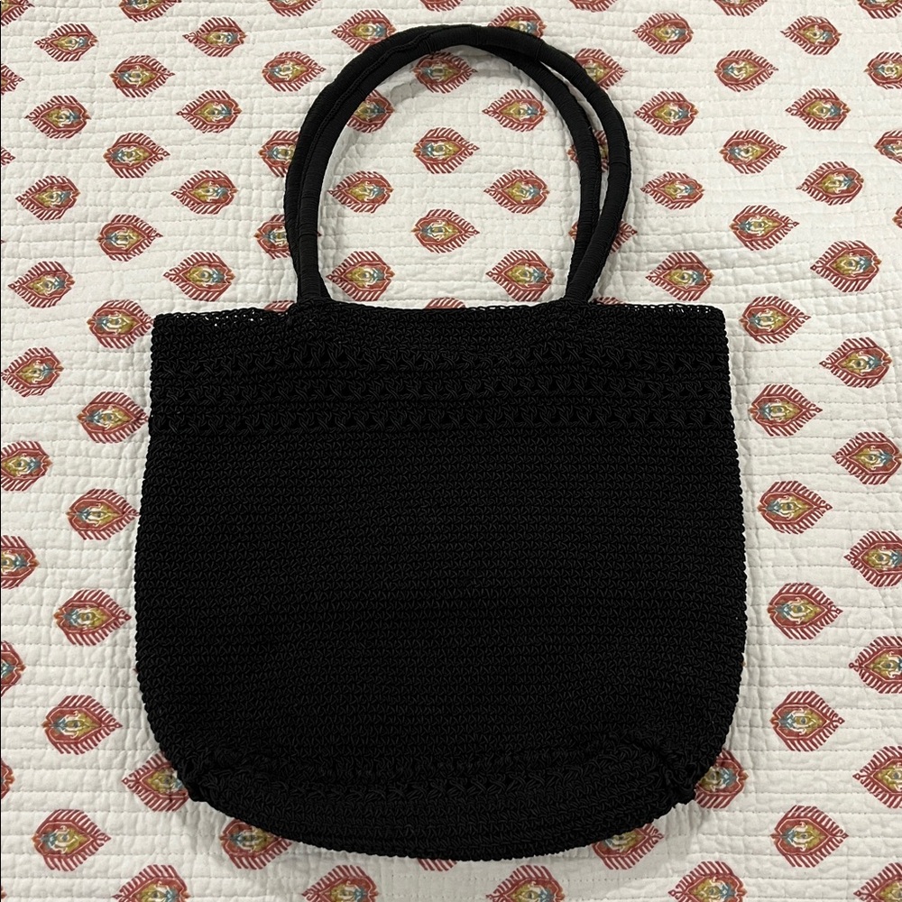 Black Crochet Tote